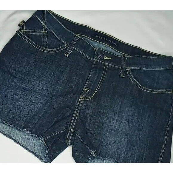 Rock & Republic Dark Wash Hula Denim Shorts - 8 - Picture 4 of 6